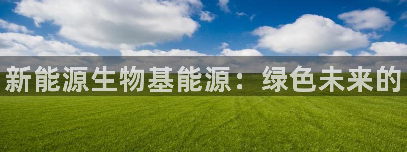 新宝gg 198:新能源生物基能源:绿色未来的