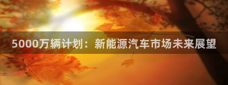 新宝gg测速：5000万辆计划：新能源汽
